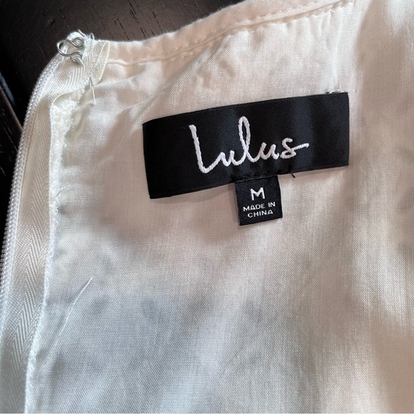 Lulus Make a Wish‎ White Eyelet Ruffled Mini Dress MEDIUM - Picture 12 of 13